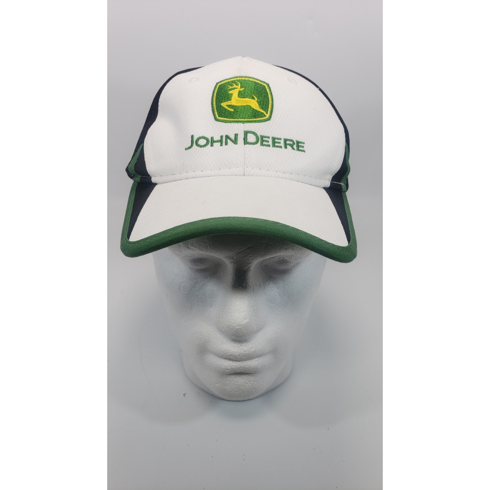 Rear Vintage John Deer Hat Black White Green Rear Vintage John Deer Hat Black White Green